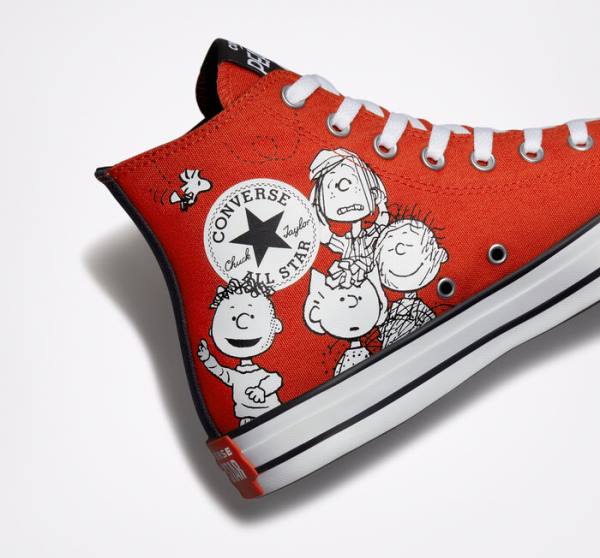 Converse Peanuts Chuck Taylor All Star Yüksek Taban Ayakkabı Kırmızı Siyah Beyaz | CV-678BFQ