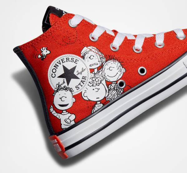 Converse Peanuts Chuck Taylor All Star Yüksek Taban Ayakkabı Kırmızı Siyah Beyaz | CV-682SIU