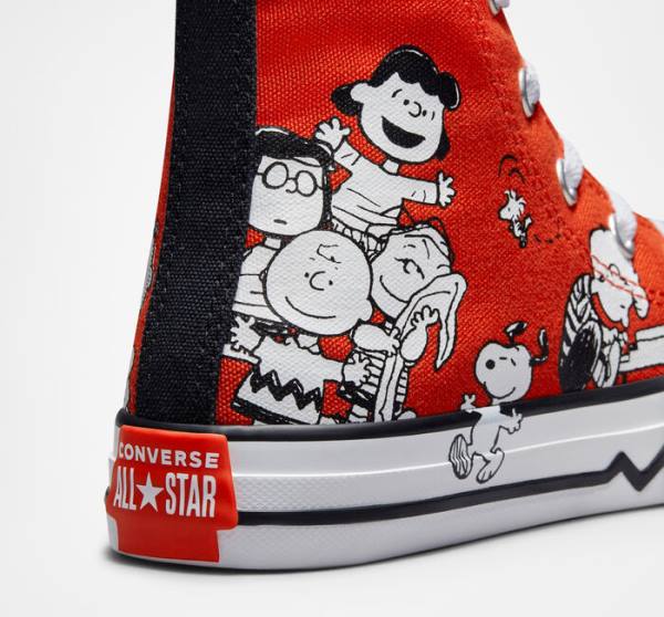 Converse Peanuts Chuck Taylor All Star Yüksek Taban Ayakkabı Kırmızı Siyah Beyaz | CV-682SIU