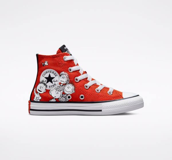 Converse Peanuts Chuck Taylor All Star Yüksek Taban Ayakkabı Kırmızı Siyah Beyaz | CV-682SIU