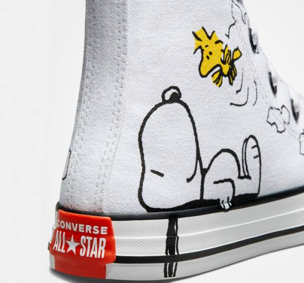 Converse Peanuts Chuck Taylor All Star Yüksek Taban Ayakkabı Beyaz Siyah Kırmızı | CV-961QKW