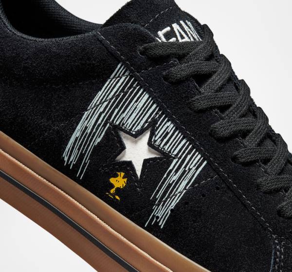 Converse Peanuts One Star Düz Taban Ayakkabı Siyah Turuncu | CV-951CWT