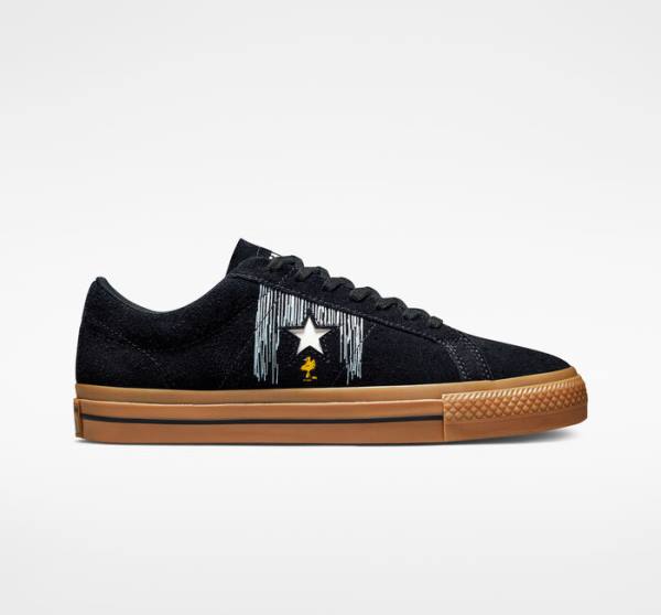 Converse Peanuts One Star Düz Taban Ayakkabı Siyah Turuncu | CV-951CWT