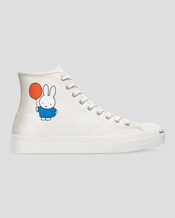 Converse Pop Trading Miffy Jack Purcell Pro Yüksek Taban Ayakkabı Bej Rengi | CV-794GMY