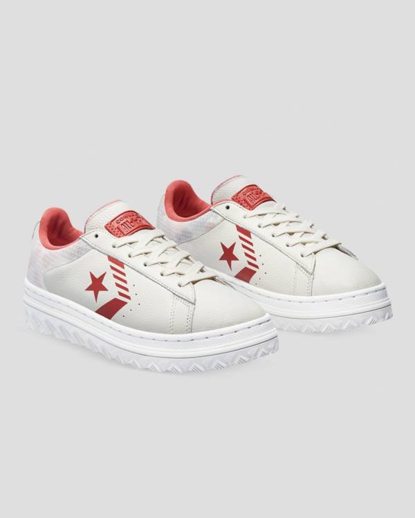 Converse Pro Deri X2 Düz Taban Ayakkabı Bej Rengi | CV-291LRY