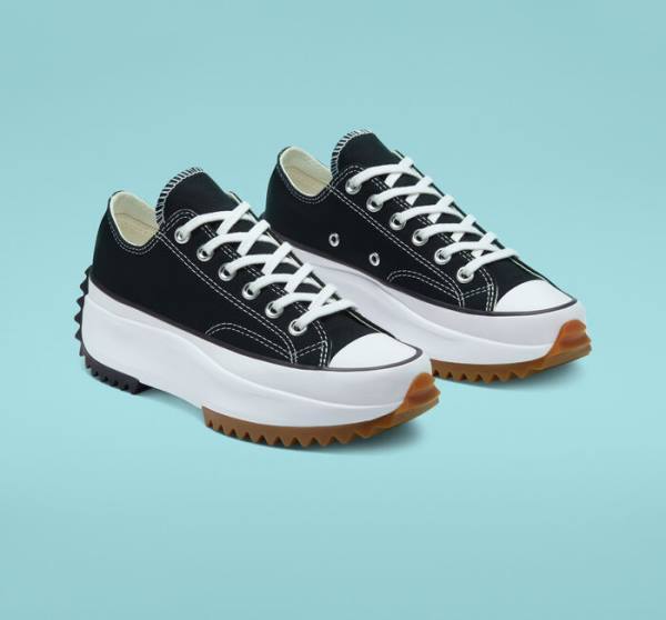 Converse Run Star Hike Platform Düz Taban Ayakkabı Siyah Beyaz | CV-931FKU