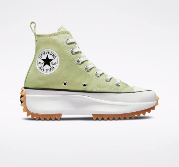 Converse Run Star Hike Platform Seasonal Color Yüksek Taban Ayakkabı Zeytin Yeşili Siyah Beyaz | CV-487WOE