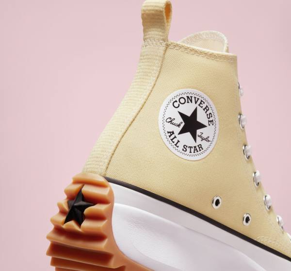 Converse Run Star Hike Platform Seasonal Color Yüksek Taban Ayakkabı Limon Siyah Beyaz | CV-680MWN