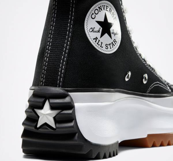 Converse Run Star Hike Platform Yüksek Taban Ayakkabı Siyah Beyaz | CV-214CBV