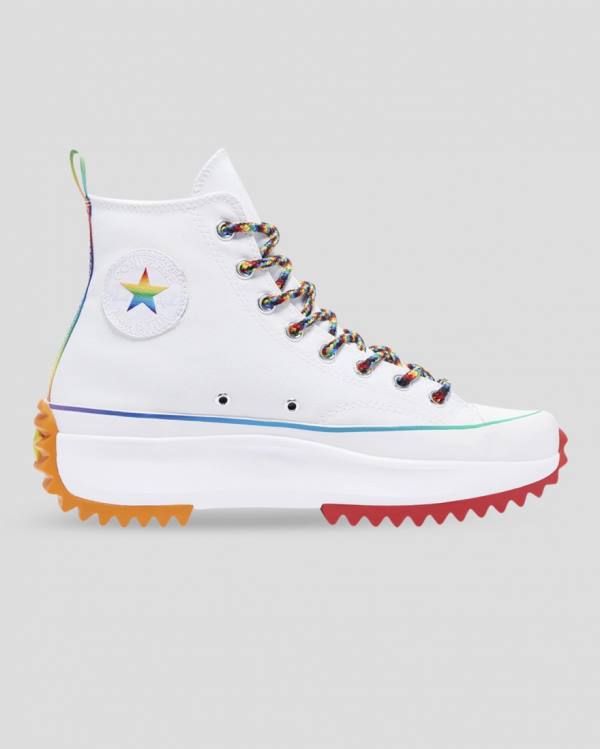 Converse Run Star Hike Pride Yüksek Taban Ayakkabı Beyaz | CV-140BAM