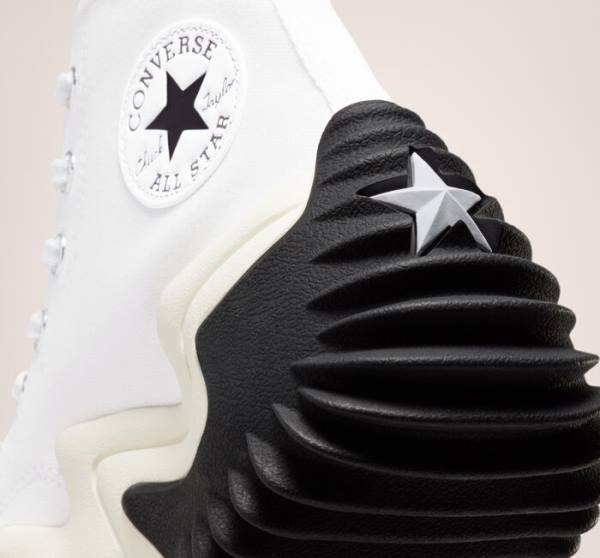 Converse Run Star Motion Platform Yüksek Taban Ayakkabı Beyaz Siyah Turuncu | CV-024GFJ