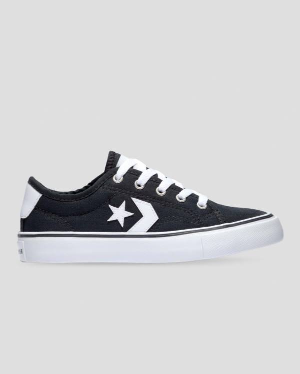 Converse Star Replay Webbed Kanvas Düz Taban Ayakkabı Siyah | CV-651QOH