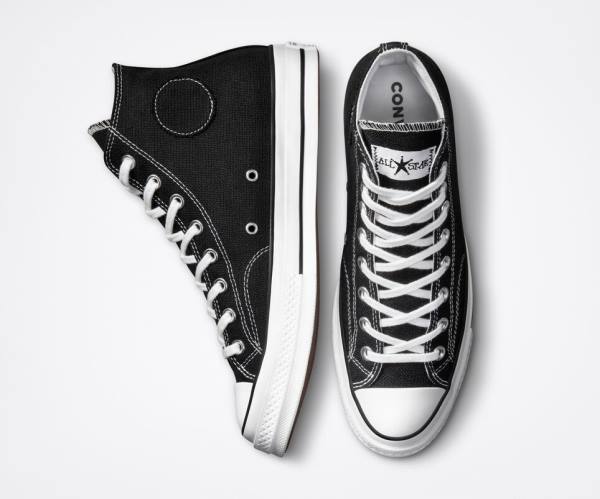 Converse Stussy Chuck 70 Yüksek Taban Ayakkabı Siyah Beyaz | CV-014HDR