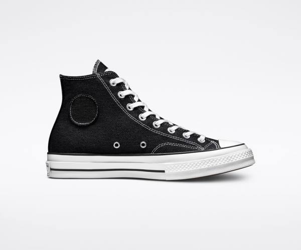 Converse Stussy Chuck 70 Yüksek Taban Ayakkabı Siyah Beyaz | CV-402CBH